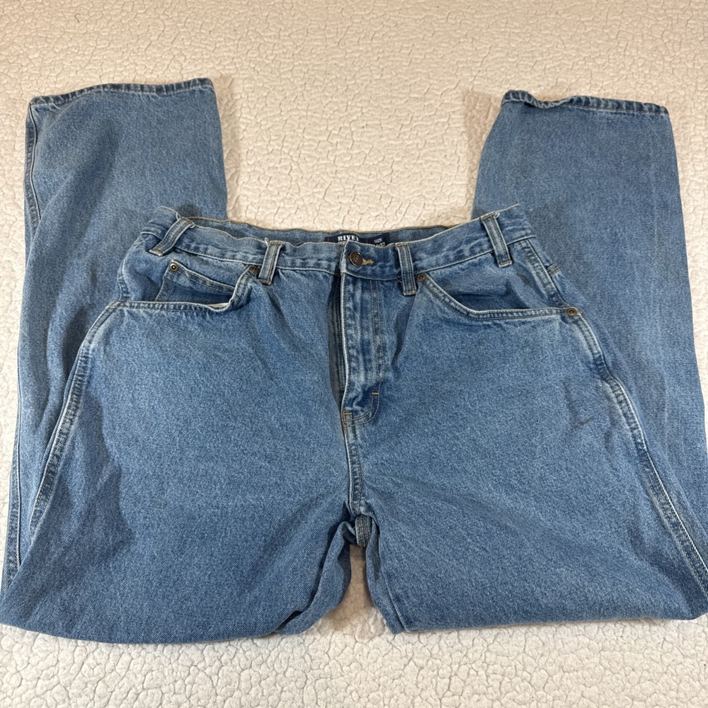 Rivet Supply Co Jeans Mens Size 34x32 Blue Straight Leg Denim workwear